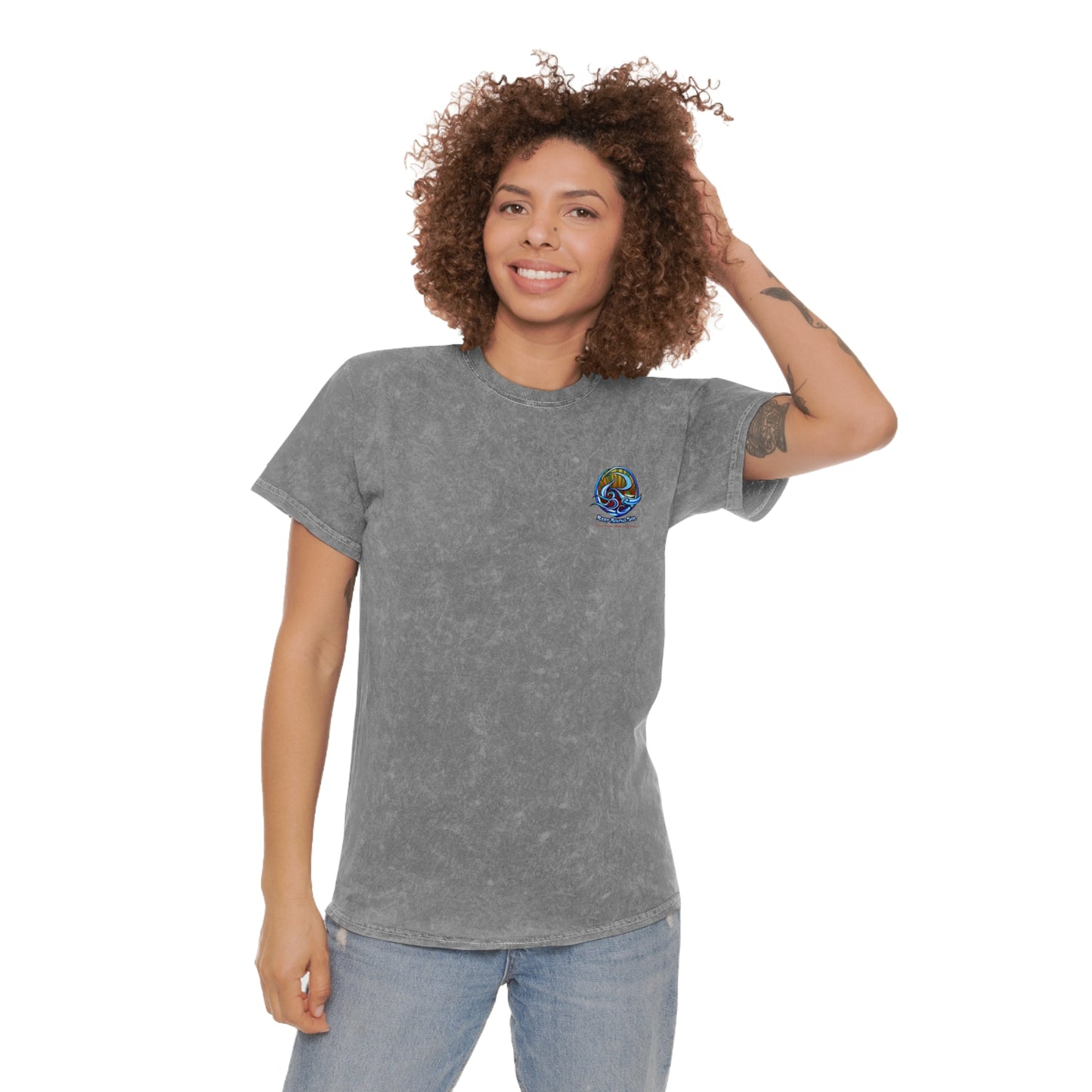 Reef Bound Sol (RBS) Soar High, Live Free Unisex Mineral Wash T-Shirt