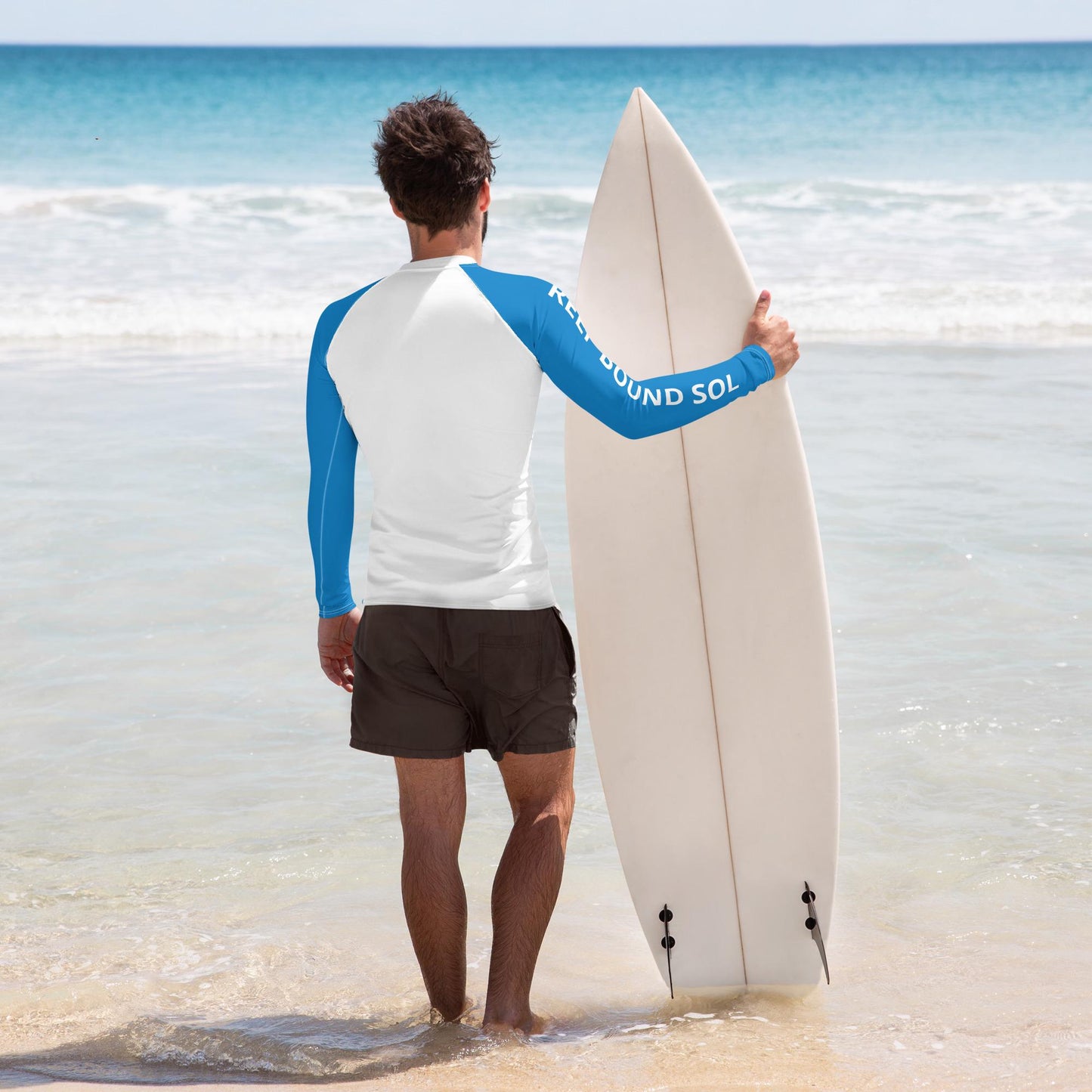 Reef Bound Sol (RBS) Men's Ocean / Beach Rash Guard - Blue