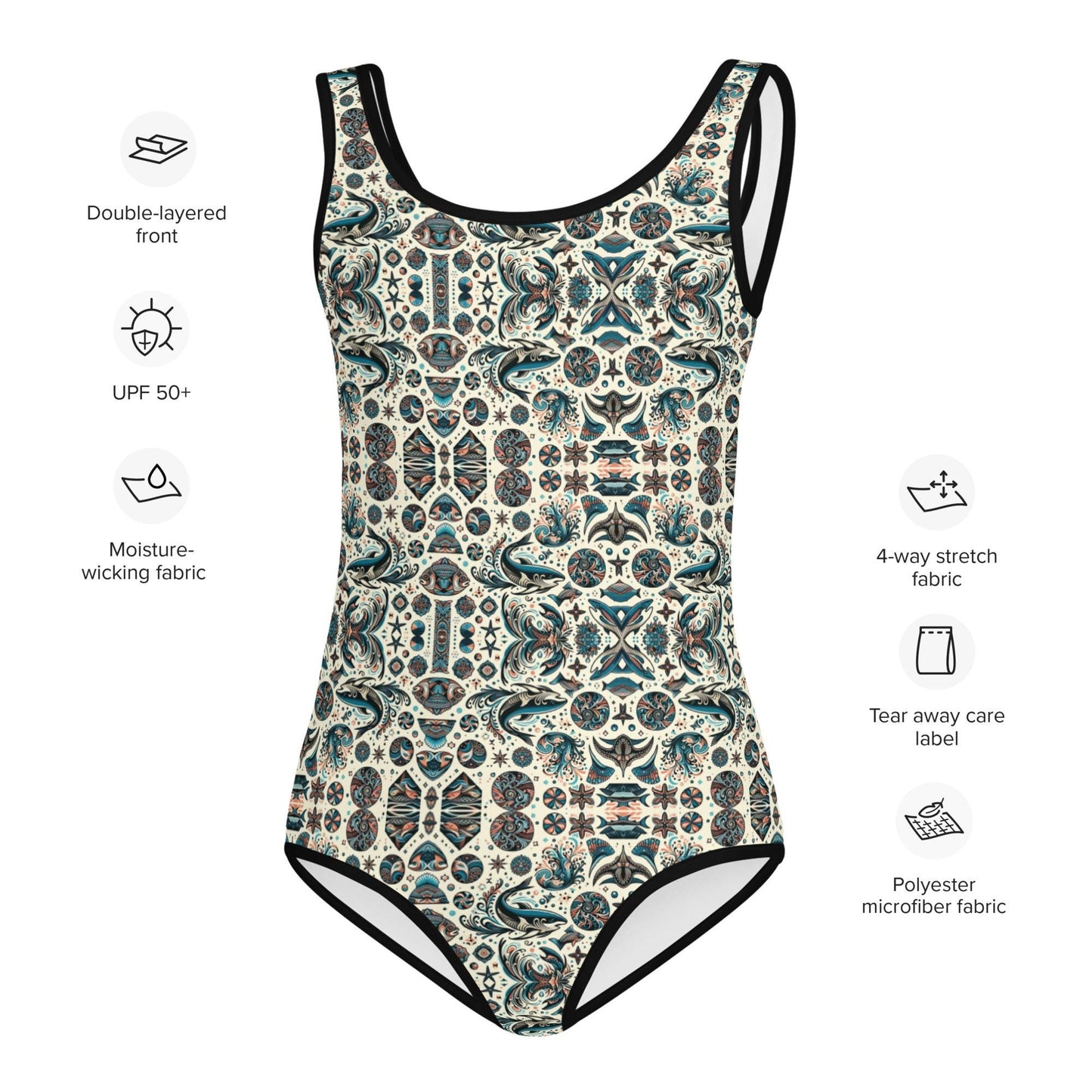 Reef Bound Sol (RBS) Sharks Cove Toddler/Kid Girls Swimsuit