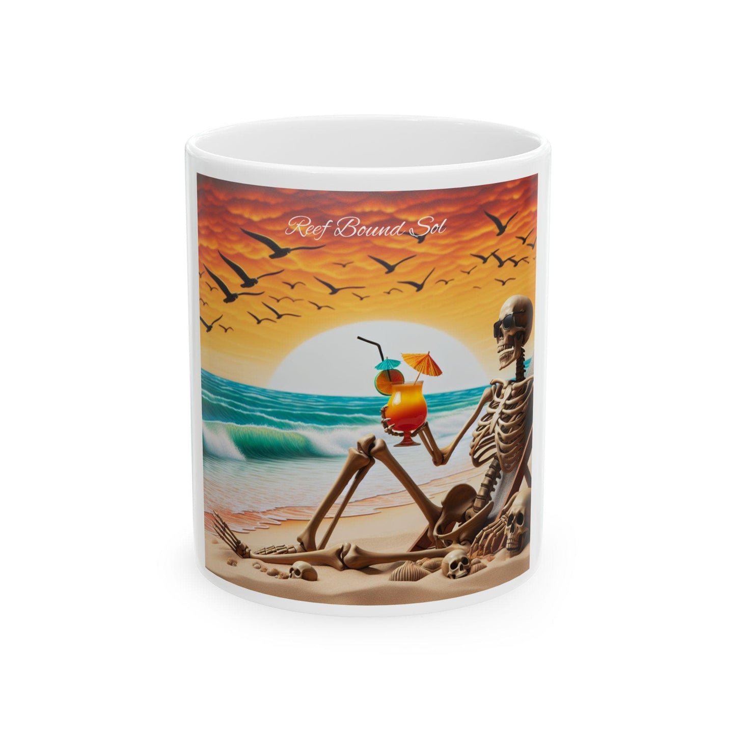 Reef Bound Sol Endless Summer Mai Tai Ceramic Mug, (11oz, 15oz)