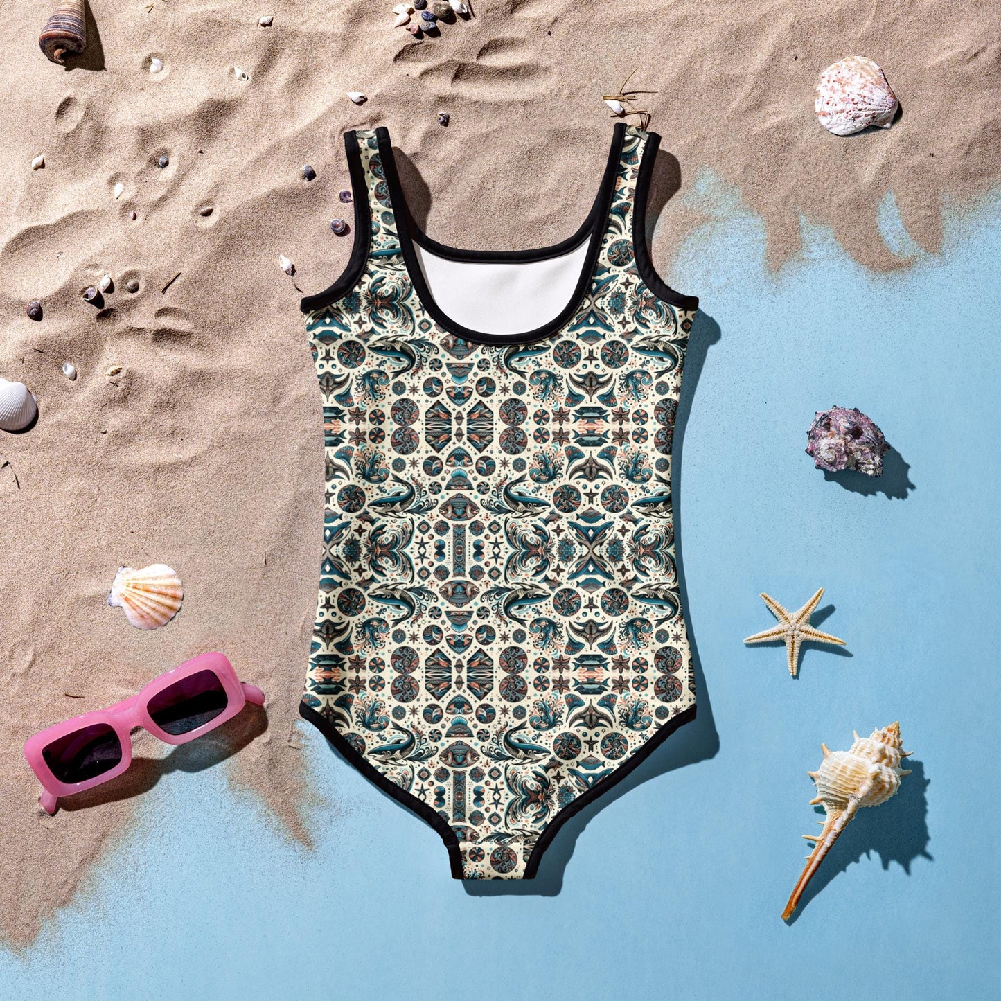 Reef Bound Sol (RBS) Sharks Cove Toddler/Kid Girls Swimsuit
