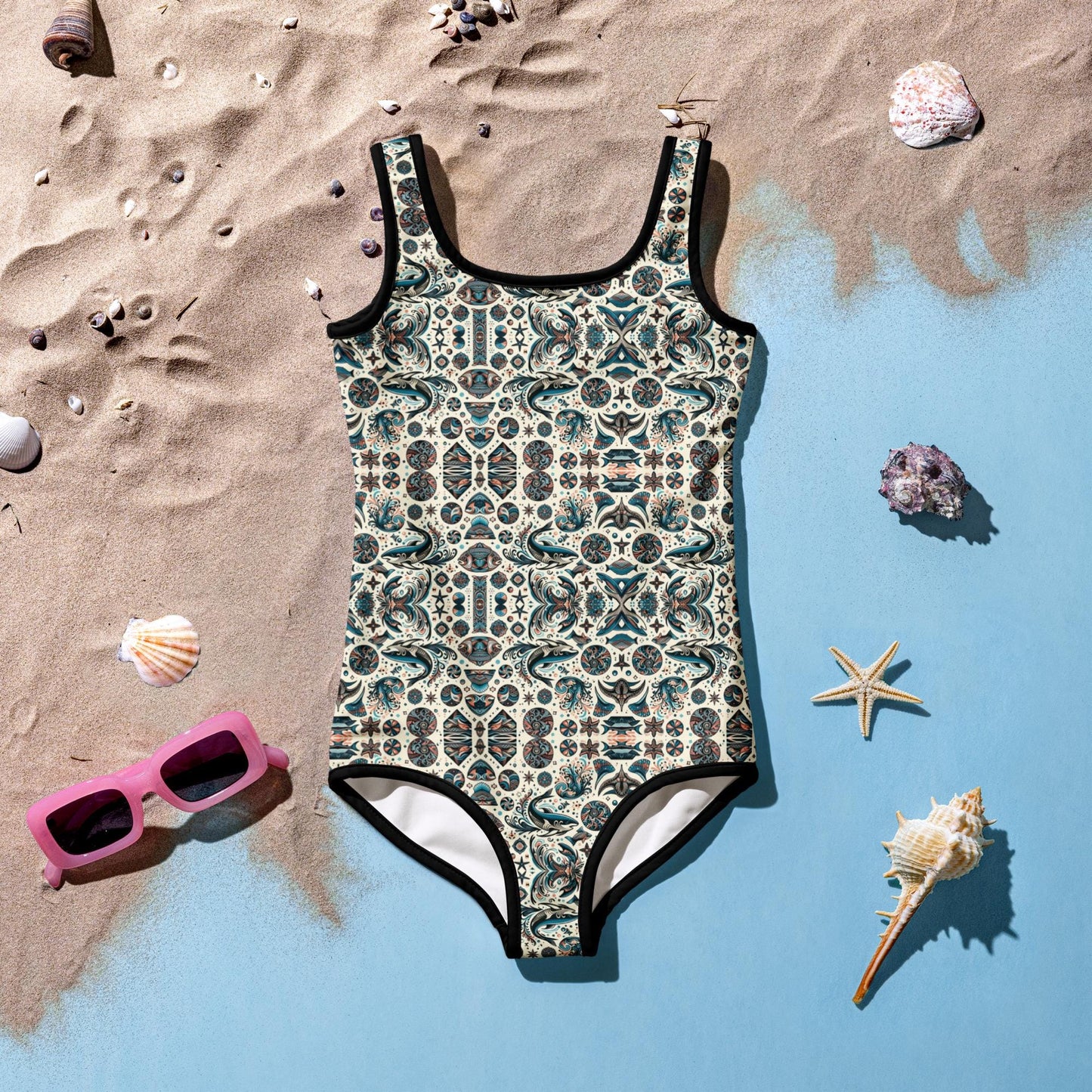 Reef Bound Sol (RBS) Sharks Cove Toddler/Kid Girls Swimsuit