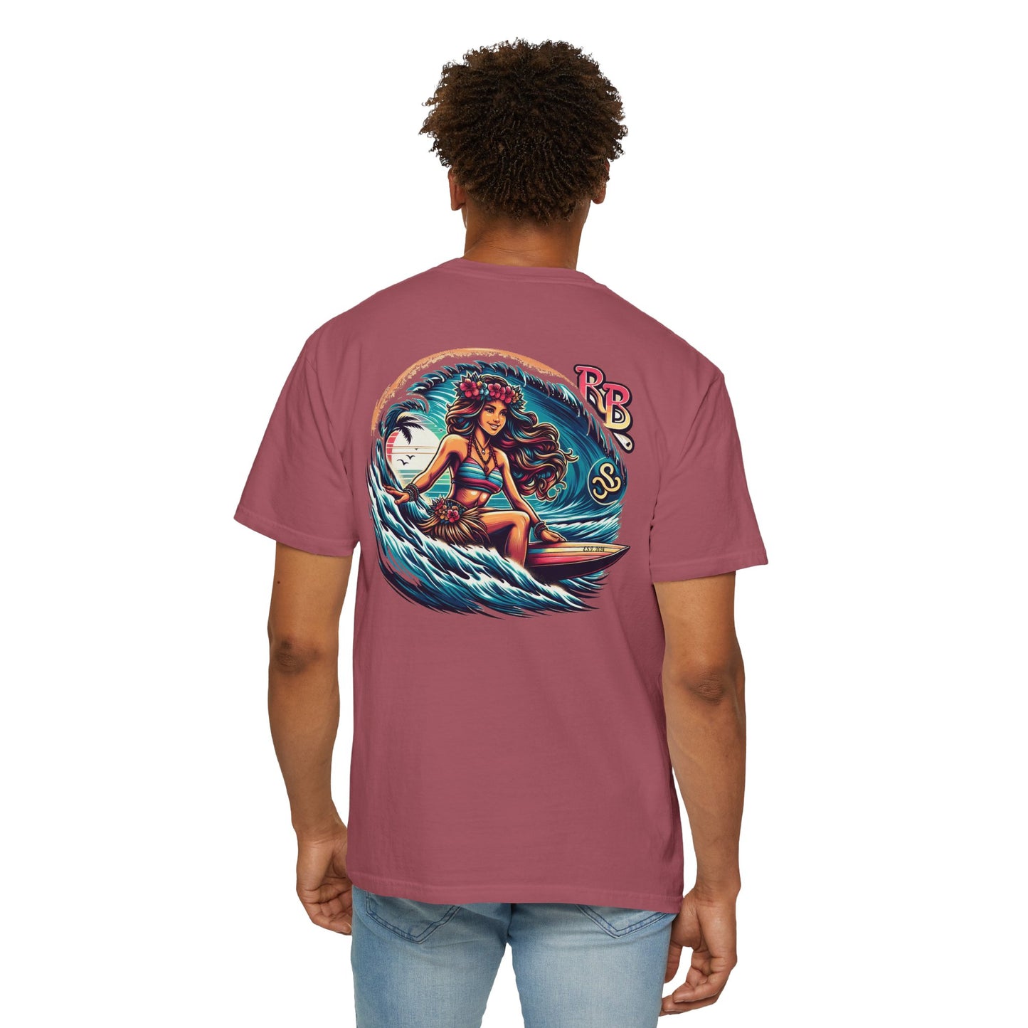Reef Bound Sol (RBS) Hawaiian Surfer Girl Keanu T-Shirt – Effortless Island Vibes