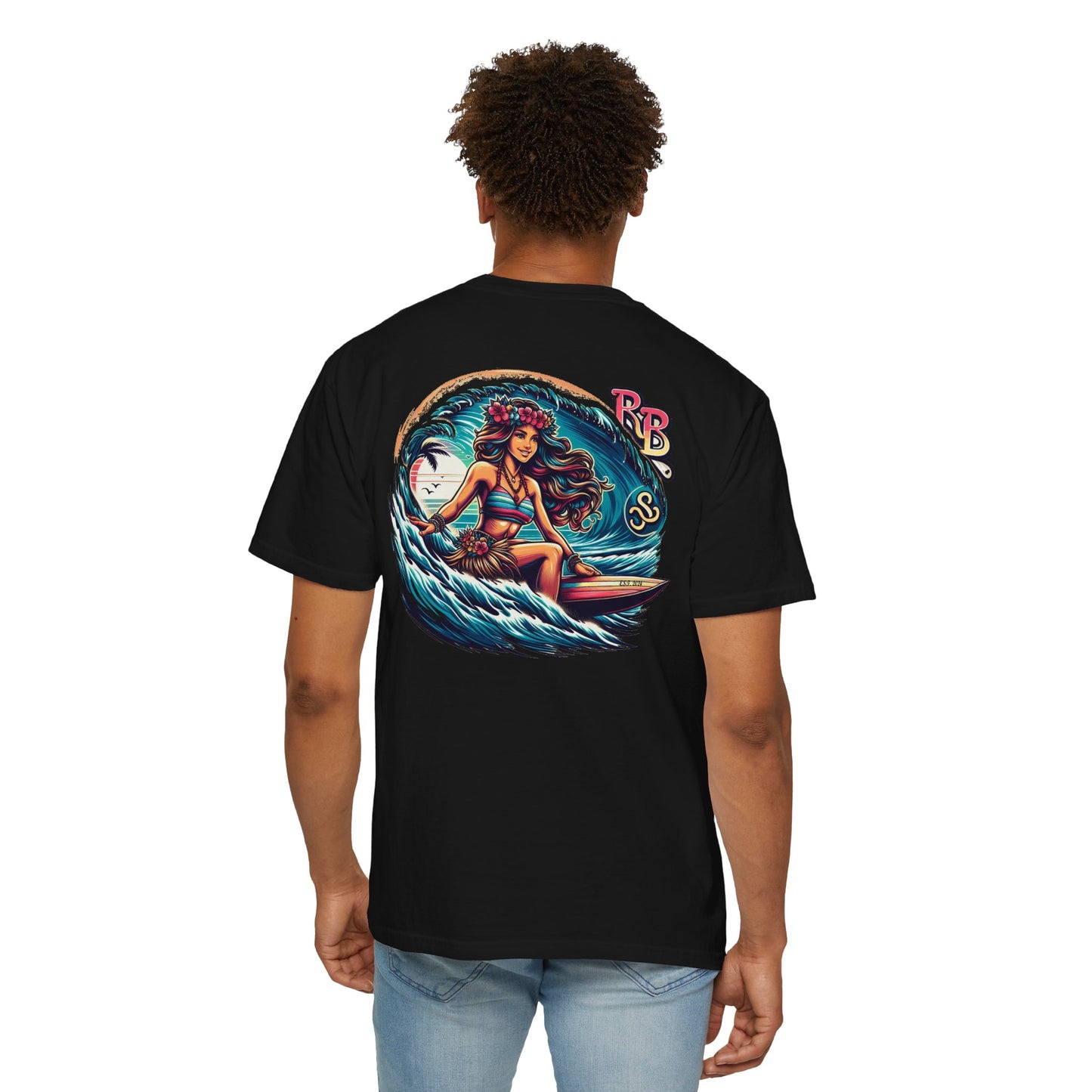 Reef Bound Sol (RBS) Hawaiian Surfer Girl Keanu T-Shirt – Effortless Island Vibes