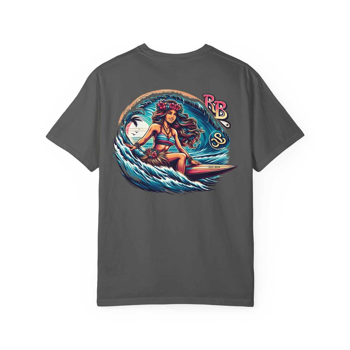 Reef Bound Sol (RBS) Hawaiian Surfer Girl Keanu T-Shirt – Effortless Island Vibes