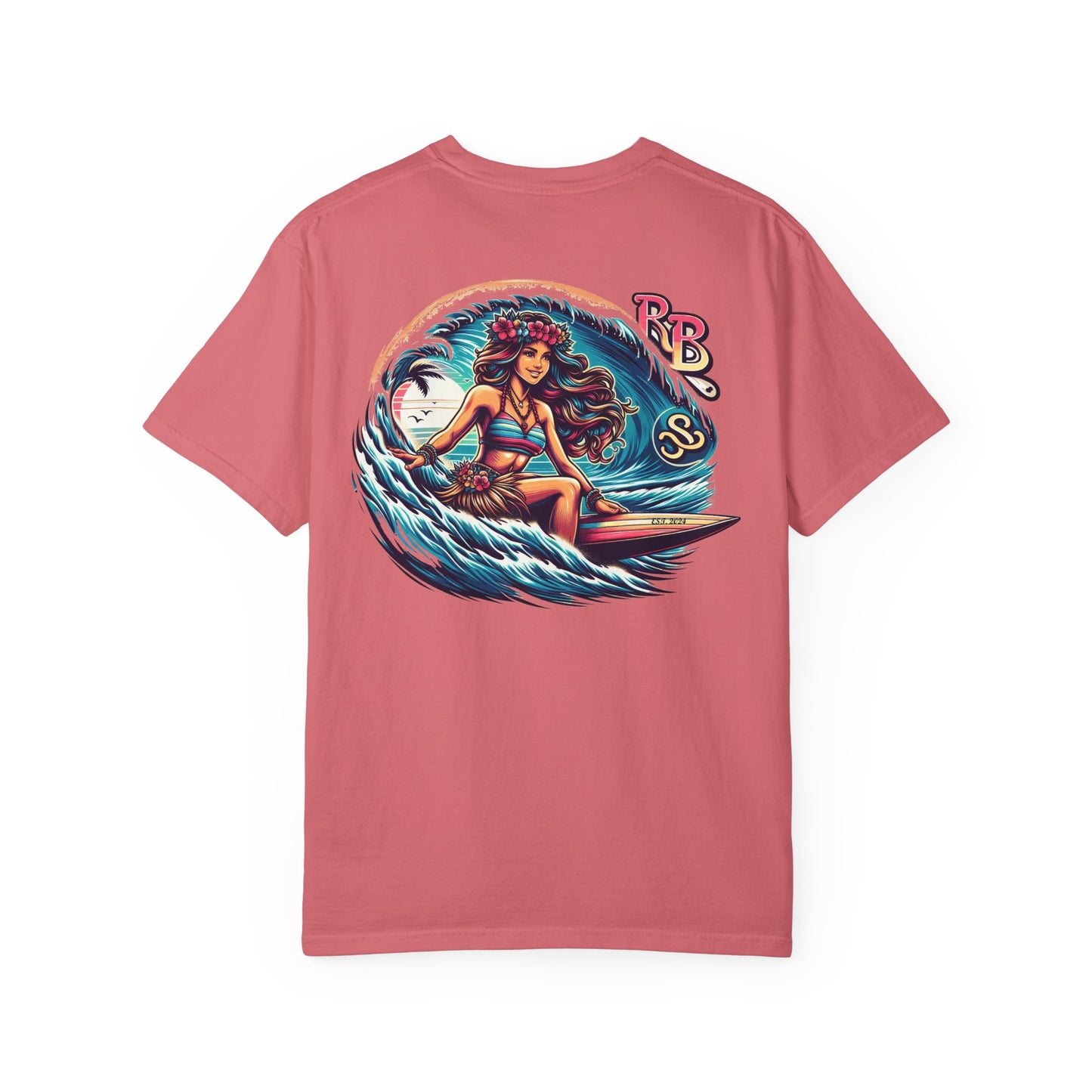Reef Bound Sol (RBS) Hawaiian Surfer Girl Keanu T-Shirt – Effortless Island Vibes