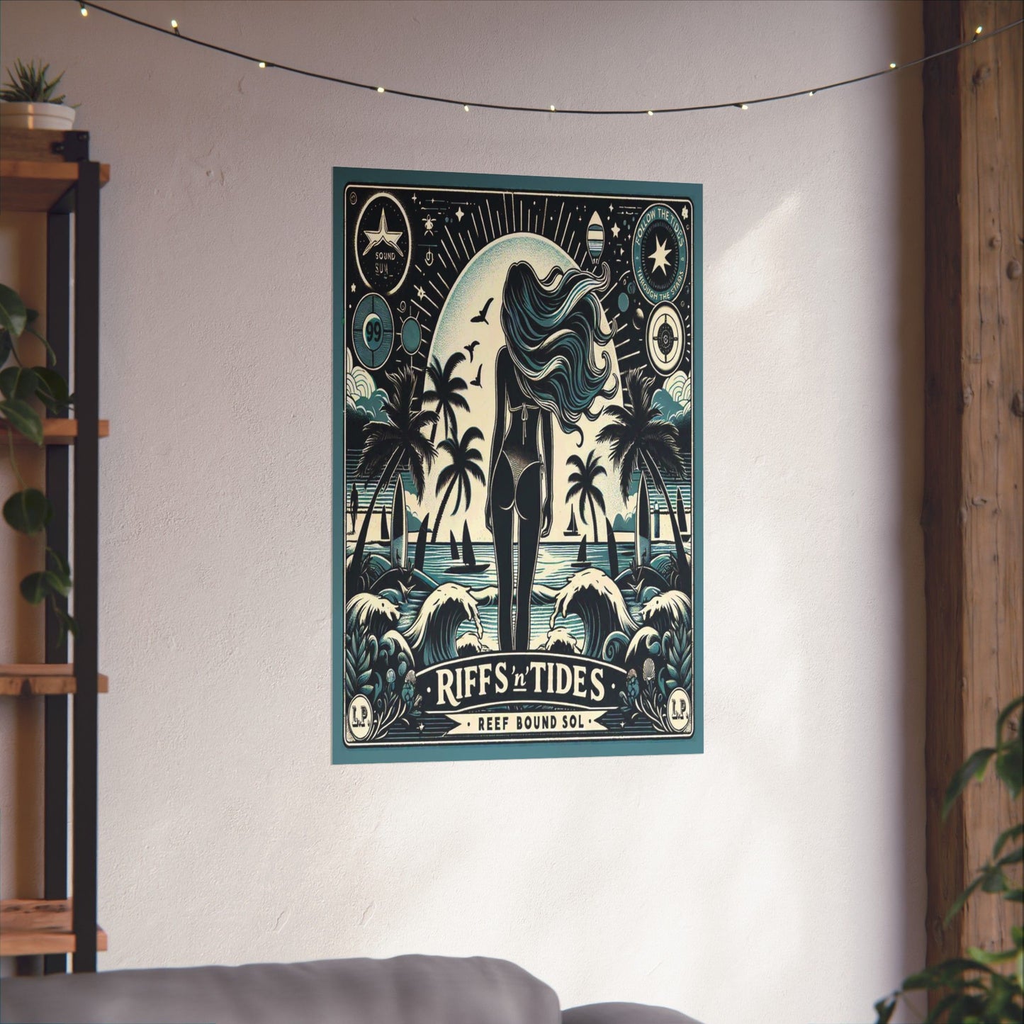 Matte Poster — "Riffs 'n' Tides" Surf Art Print