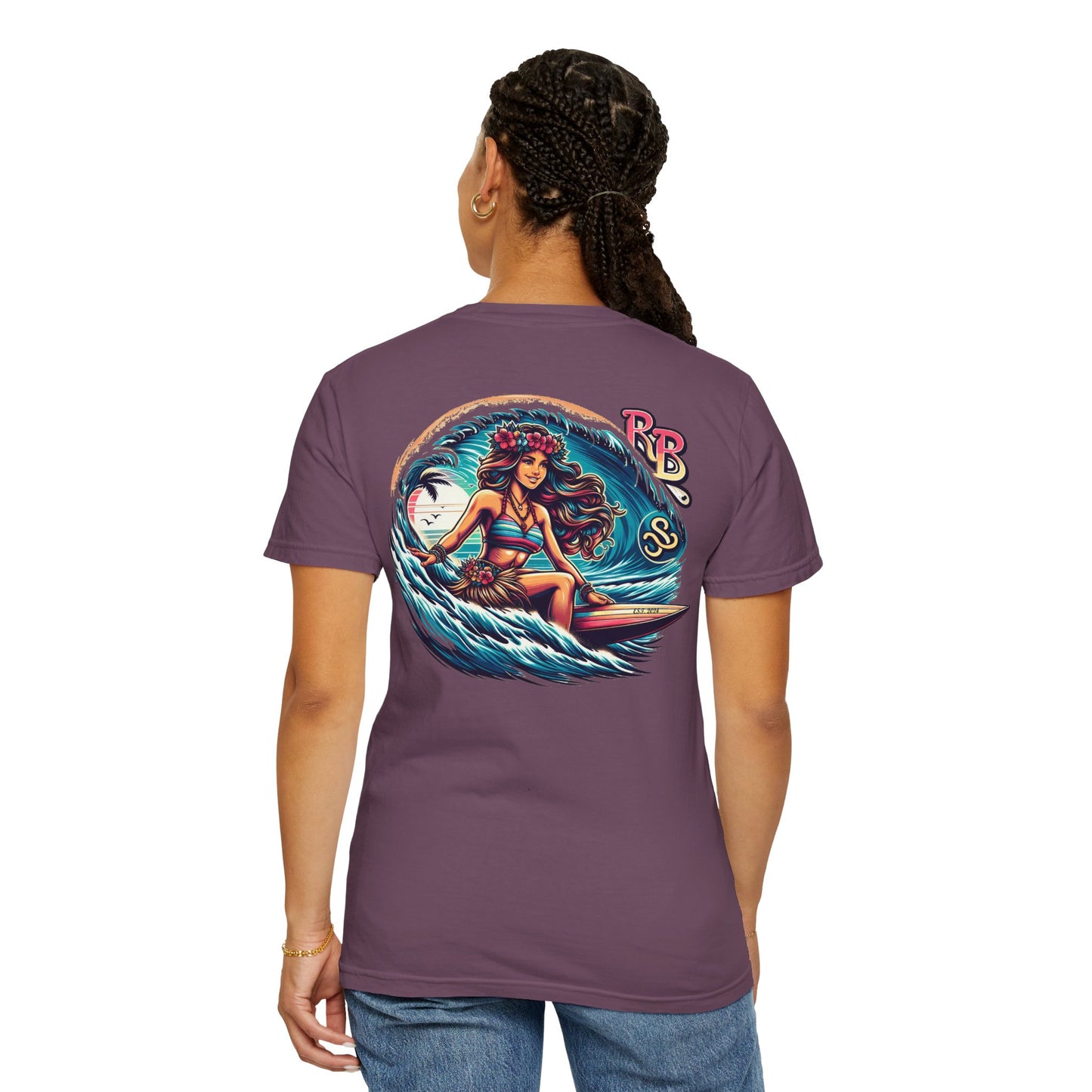 Reef Bound Sol (RBS) Hawaiian Surfer Girl Keanu T-Shirt – Effortless Island Vibes