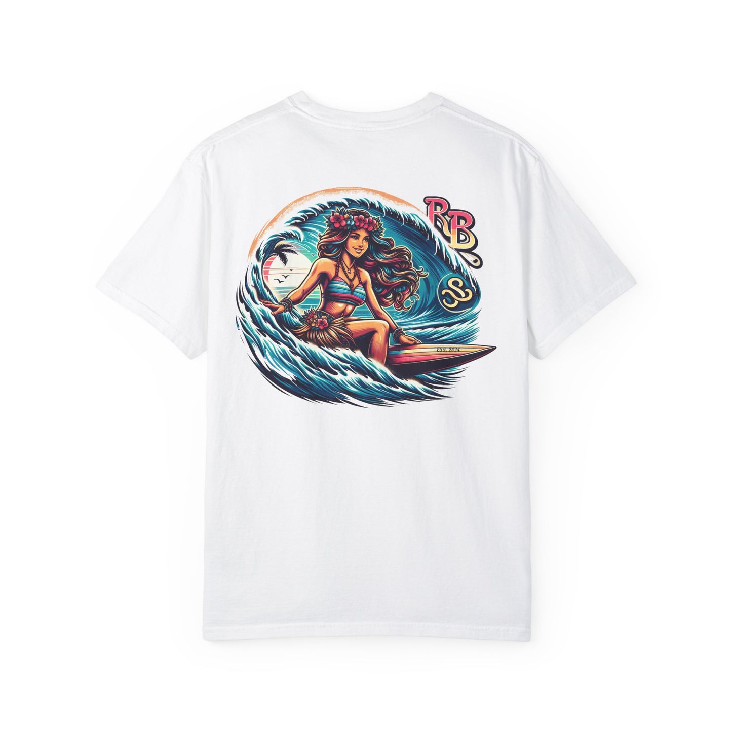 Reef Bound Sol (RBS) Hawaiian Surfer Girl Keanu T-Shirt – Effortless Island Vibes