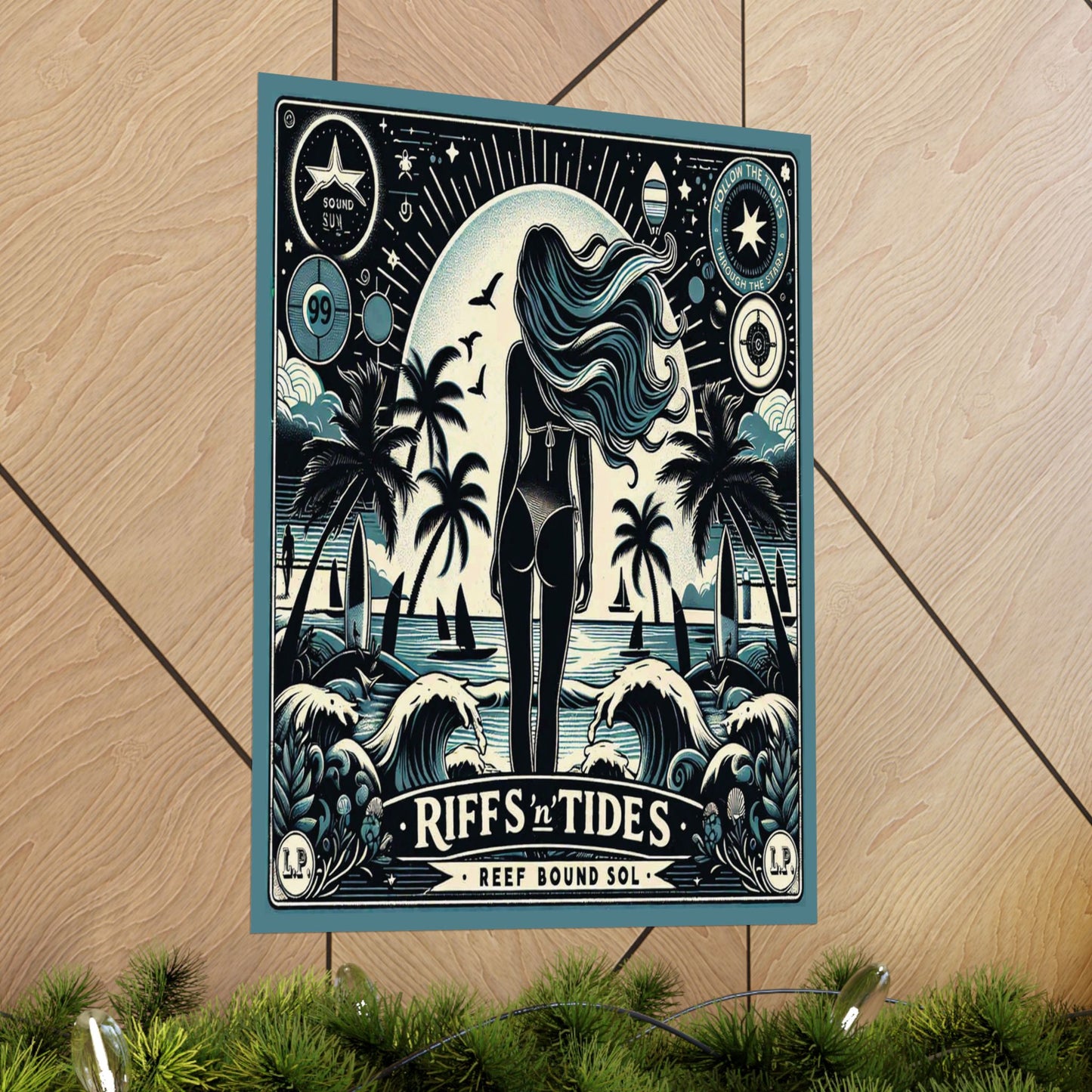 Matte Poster — "Riffs 'n' Tides" Surf Art Print