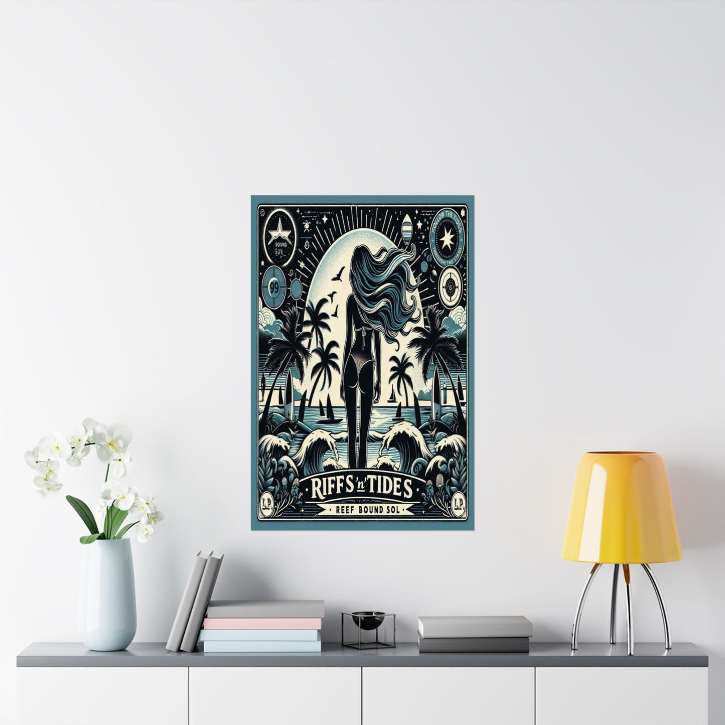 Matte Poster — "Riffs 'n' Tides" Surf Art Print