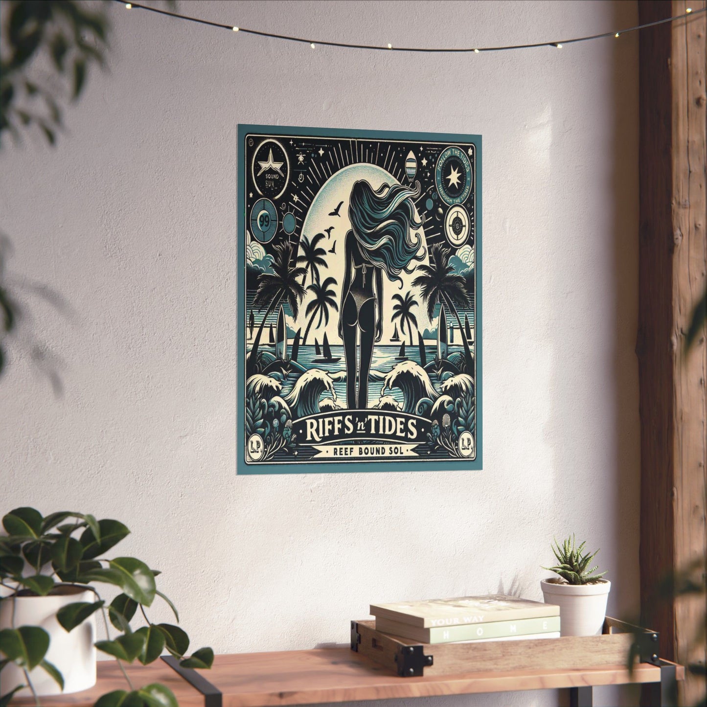 Matte Poster — "Riffs 'n' Tides" Surf Art Print