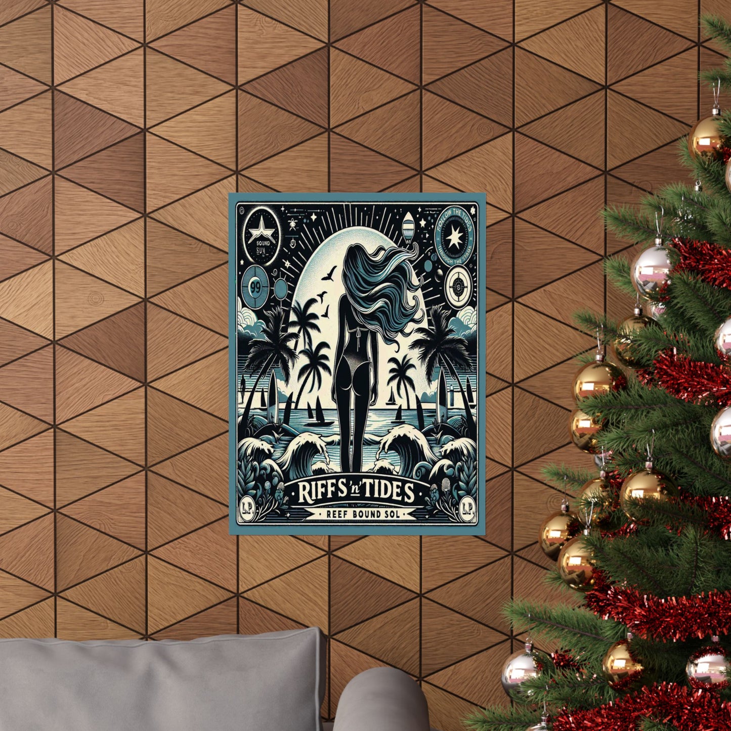 Matte Poster — "Riffs 'n' Tides" Surf Art Print