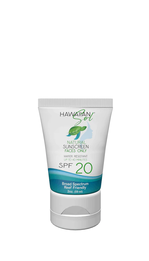 Hawaiian Sol Natural Sunscreen Faces Only SPF20 - 2 OZ