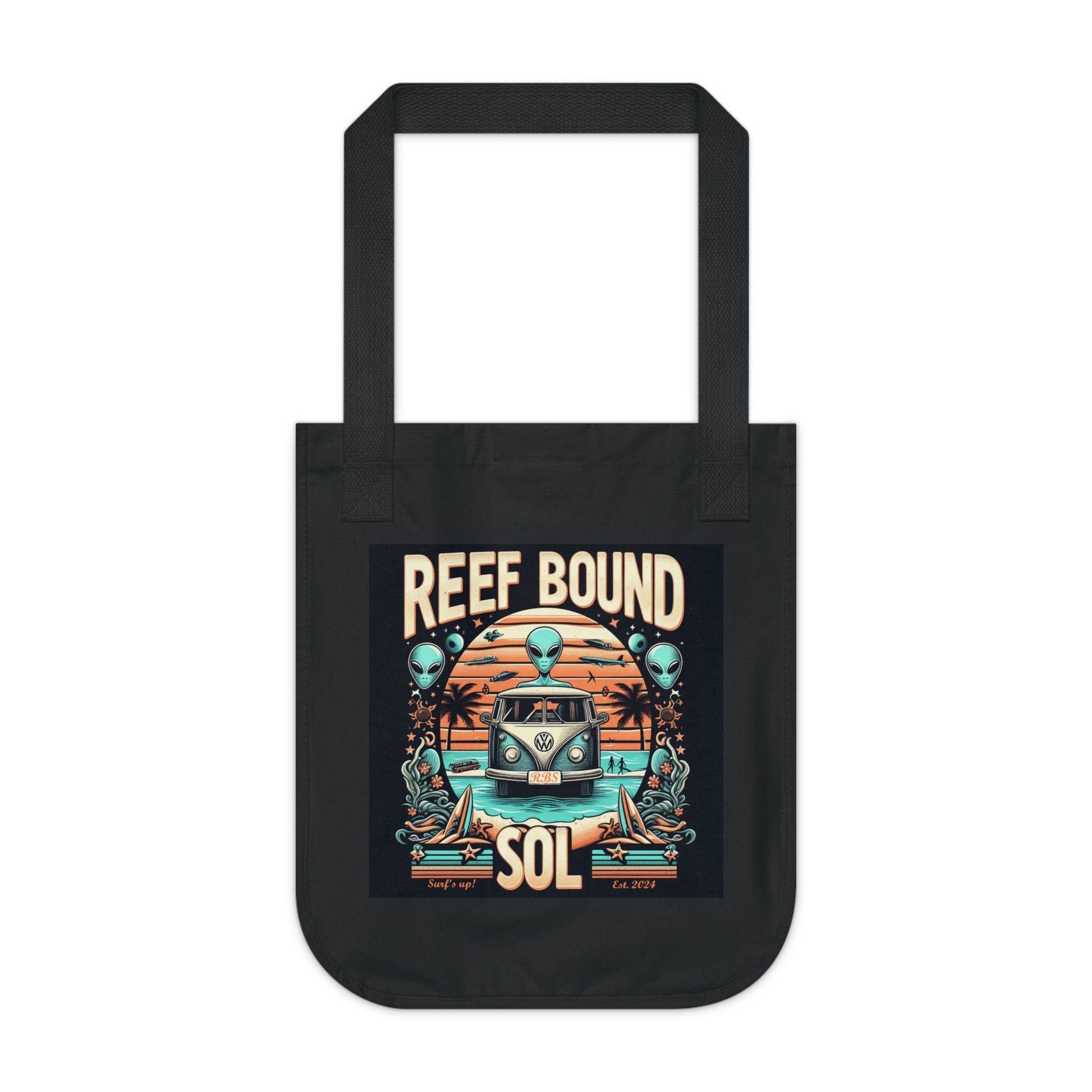 Reef Bound Sol (RBS) Retro Alien VW Bug Beach Tote Bag