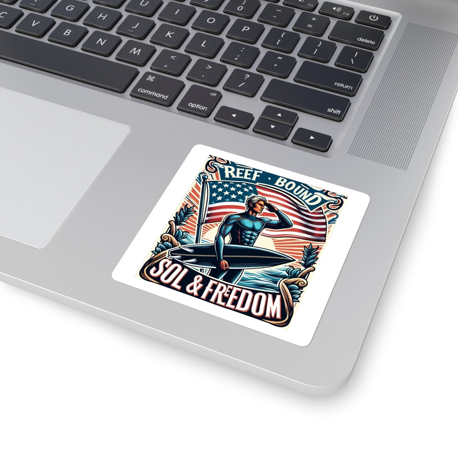 Reef Bound Sol (RBS) Patriotic Surfer Freedom Vinyl Decal