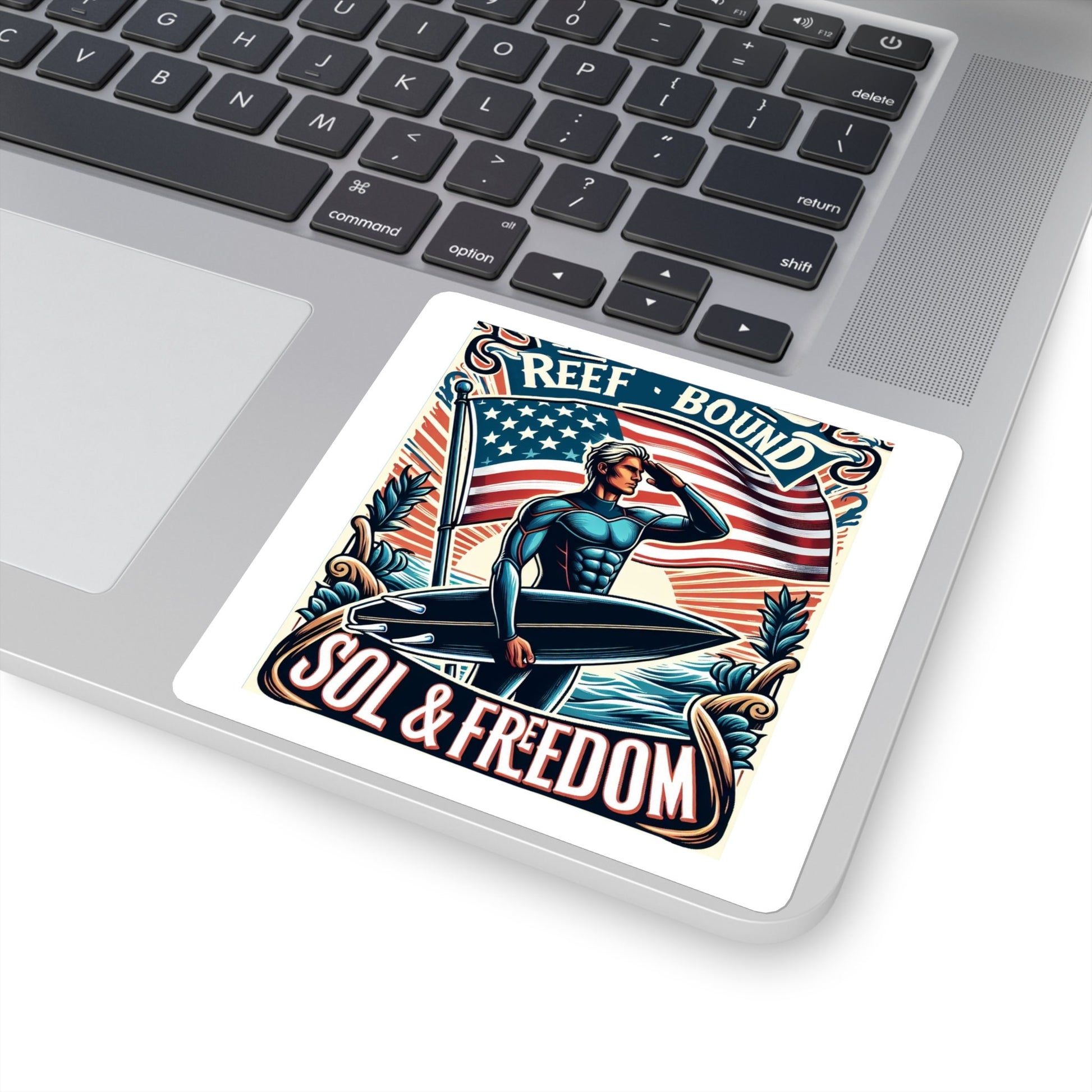 Reef Bound Sol (RBS) Patriotic Surfer Freedom Vinyl Decal