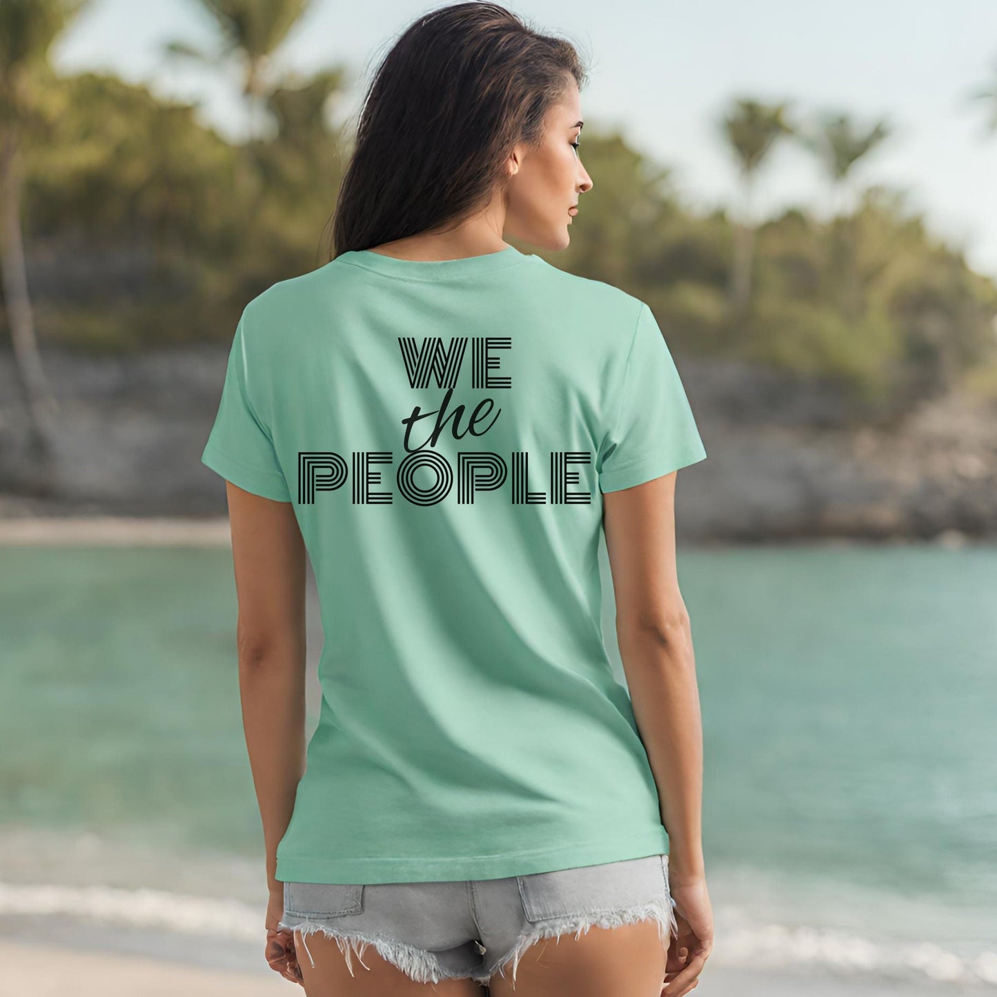 Reef Bound Sol (RBS) - We The People Surfer Salute Patriotic T-Shirt