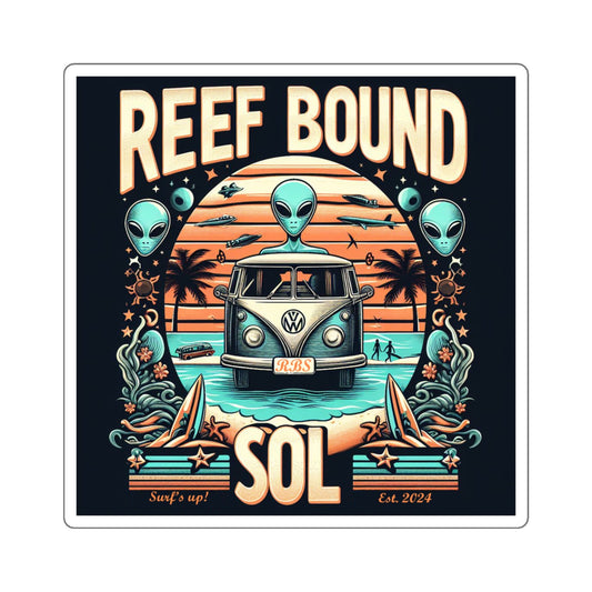 Reef Bound Sol (RBS) Retro Alien VW Bug Decal