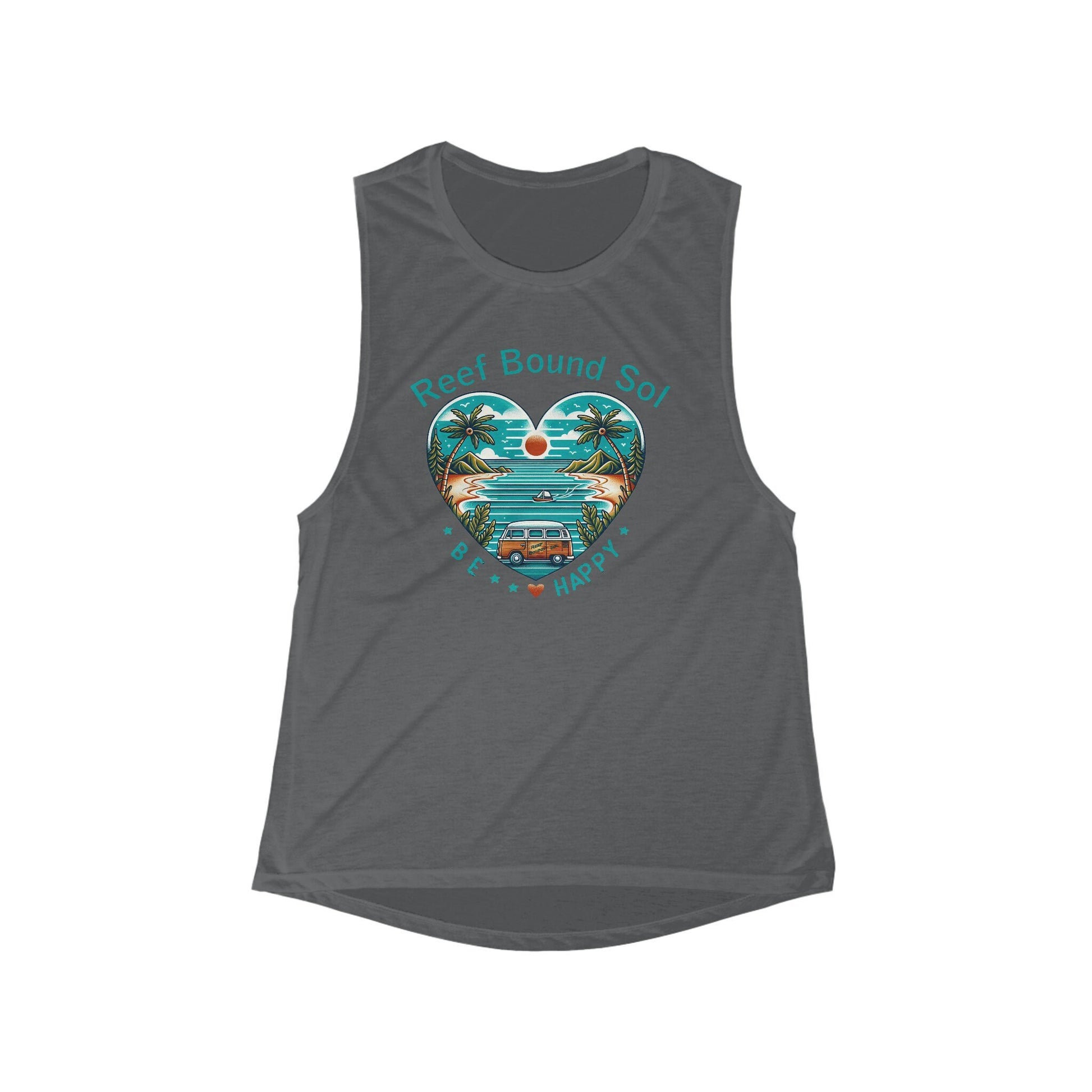 Reef Bound Sol (RBS) Be Happy Collection Women's Scoop Muscle Tank