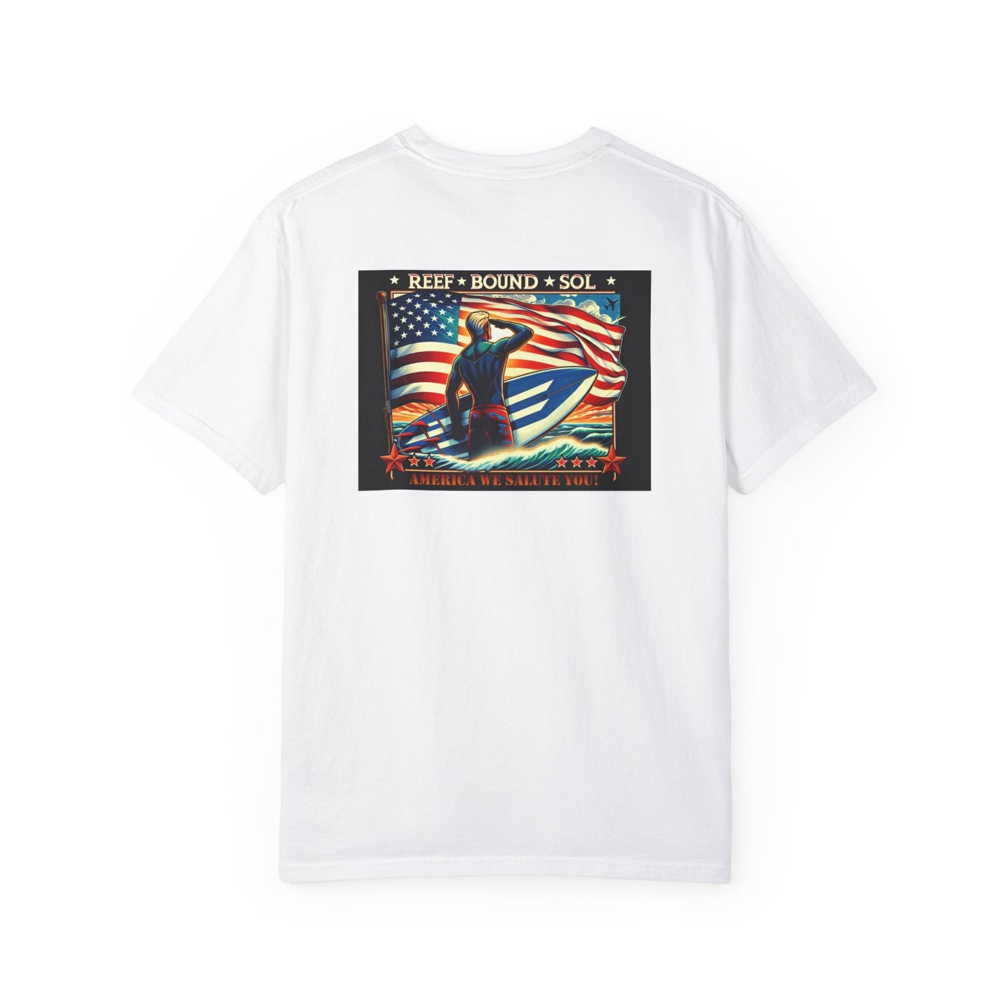 Reef Bound Sol (RBS) America We Salute You Patriot Surfer T-Shirt