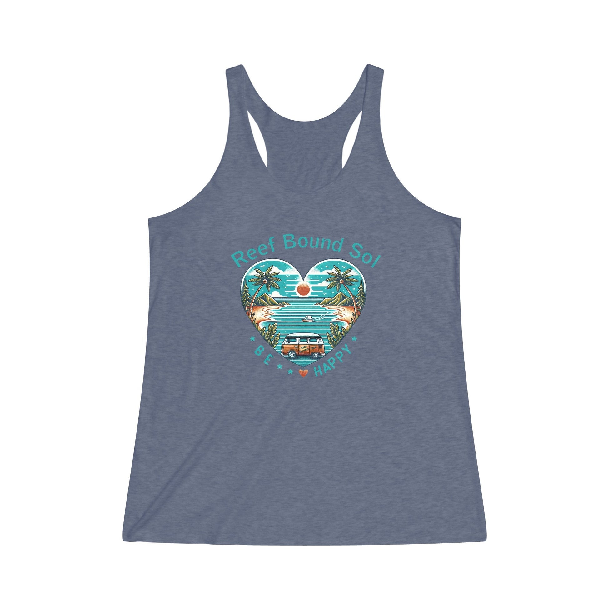 Reef Bound Sol (RBS) Be Happy Collection Women's Tri-Blend Tank Top