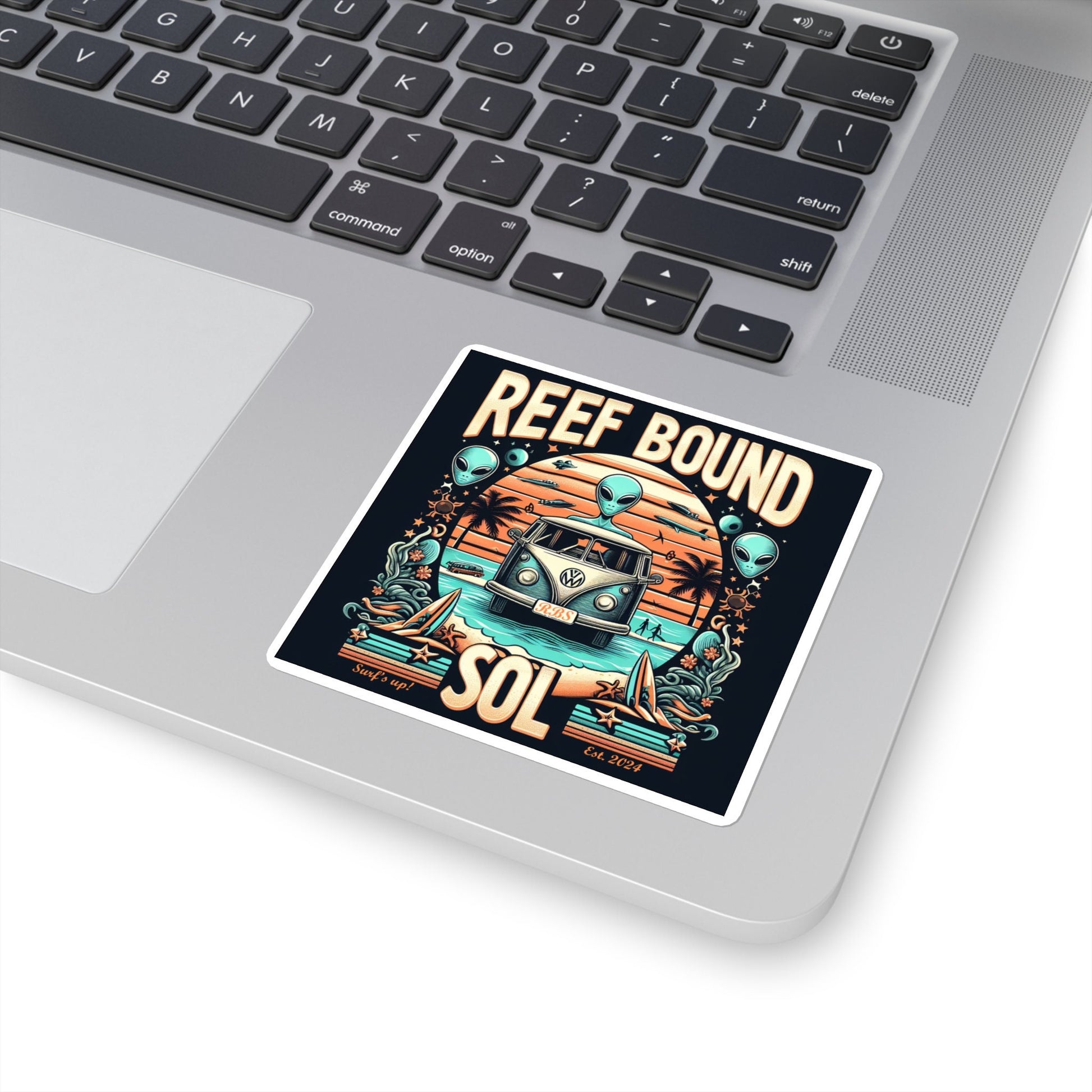 Reef Bound Sol (RBS) Retro Alien VW Bug Decal