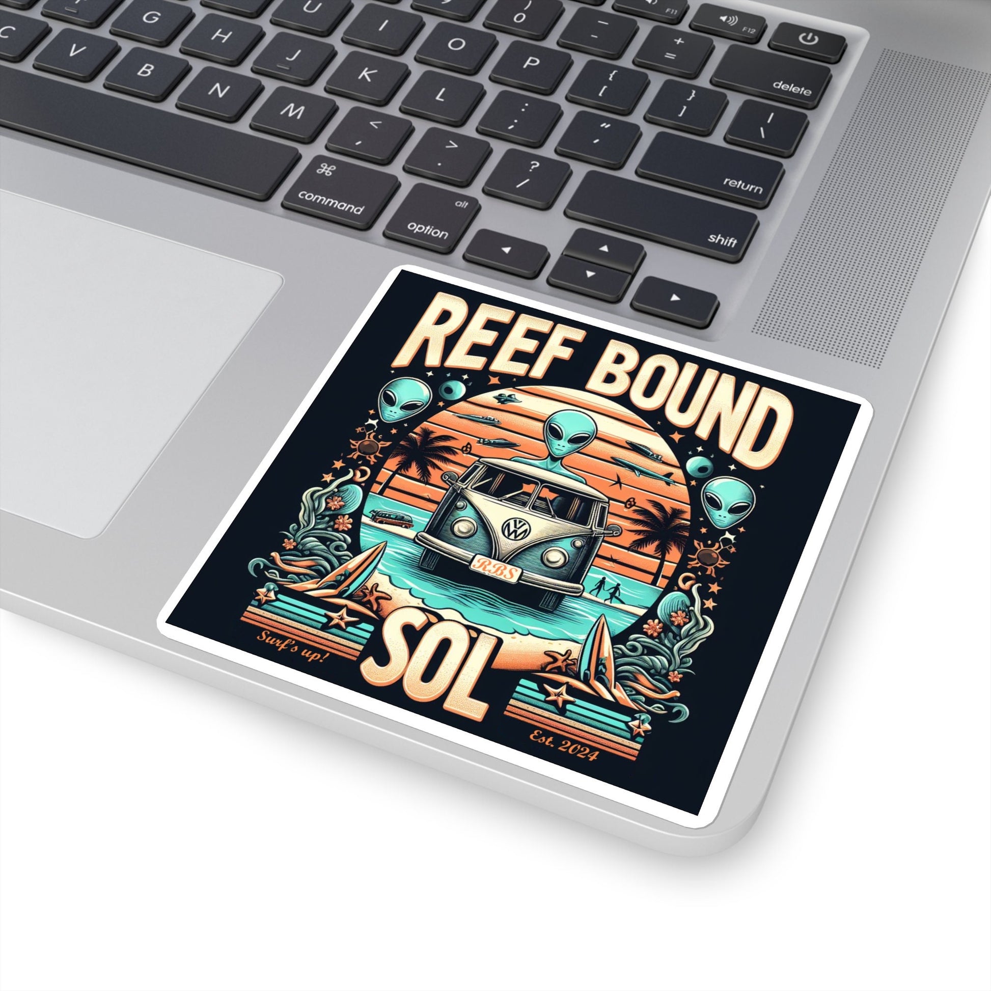 Reef Bound Sol (RBS) Retro Alien VW Bug Decal