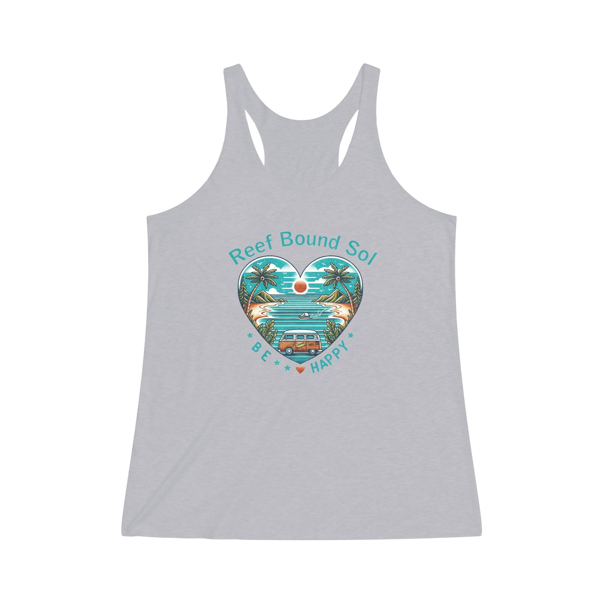 Reef Bound Sol (RBS) Be Happy Collection Women's Tri-Blend Tank Top