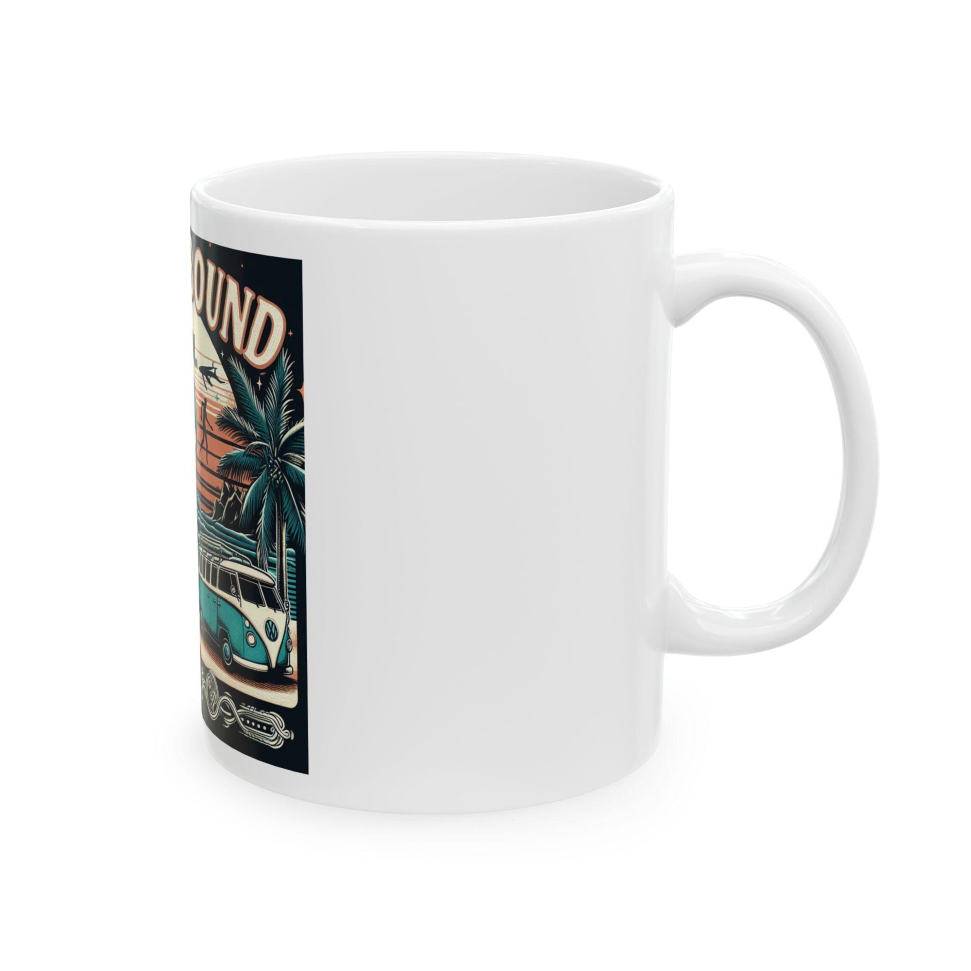 Reef Bound Sol (RBS) VW Alien Surfer Ceramic Mug, (11oz, 15oz)