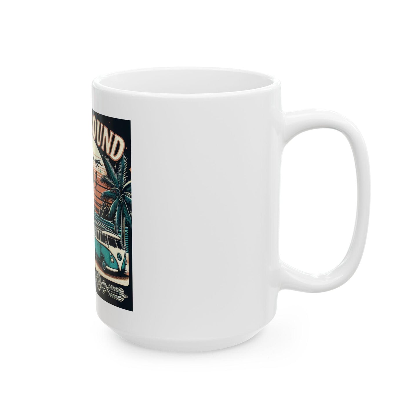 Reef Bound Sol (RBS) VW Alien Surfer Ceramic Mug, (11oz, 15oz)