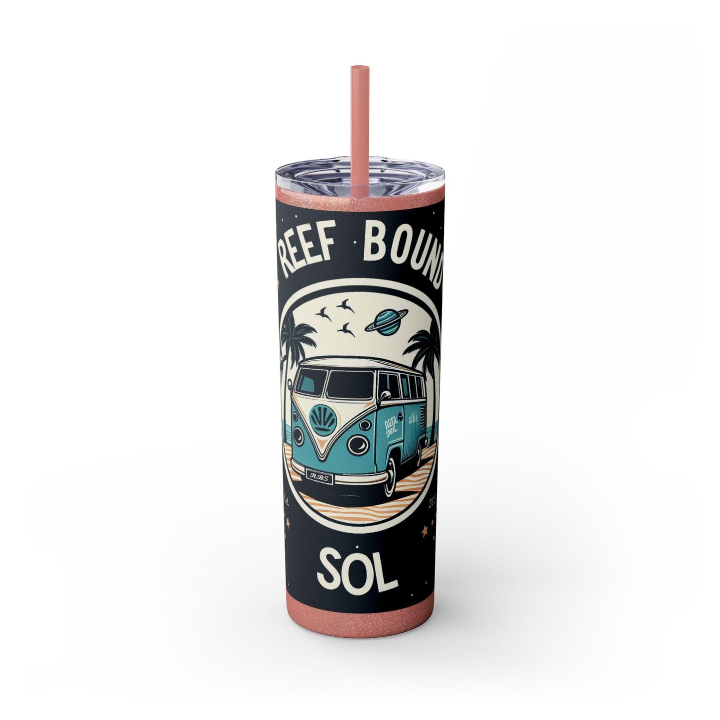 Reef Bound Sol (RBS) Out of this World Skinny Tumbler with Straw, 20oz