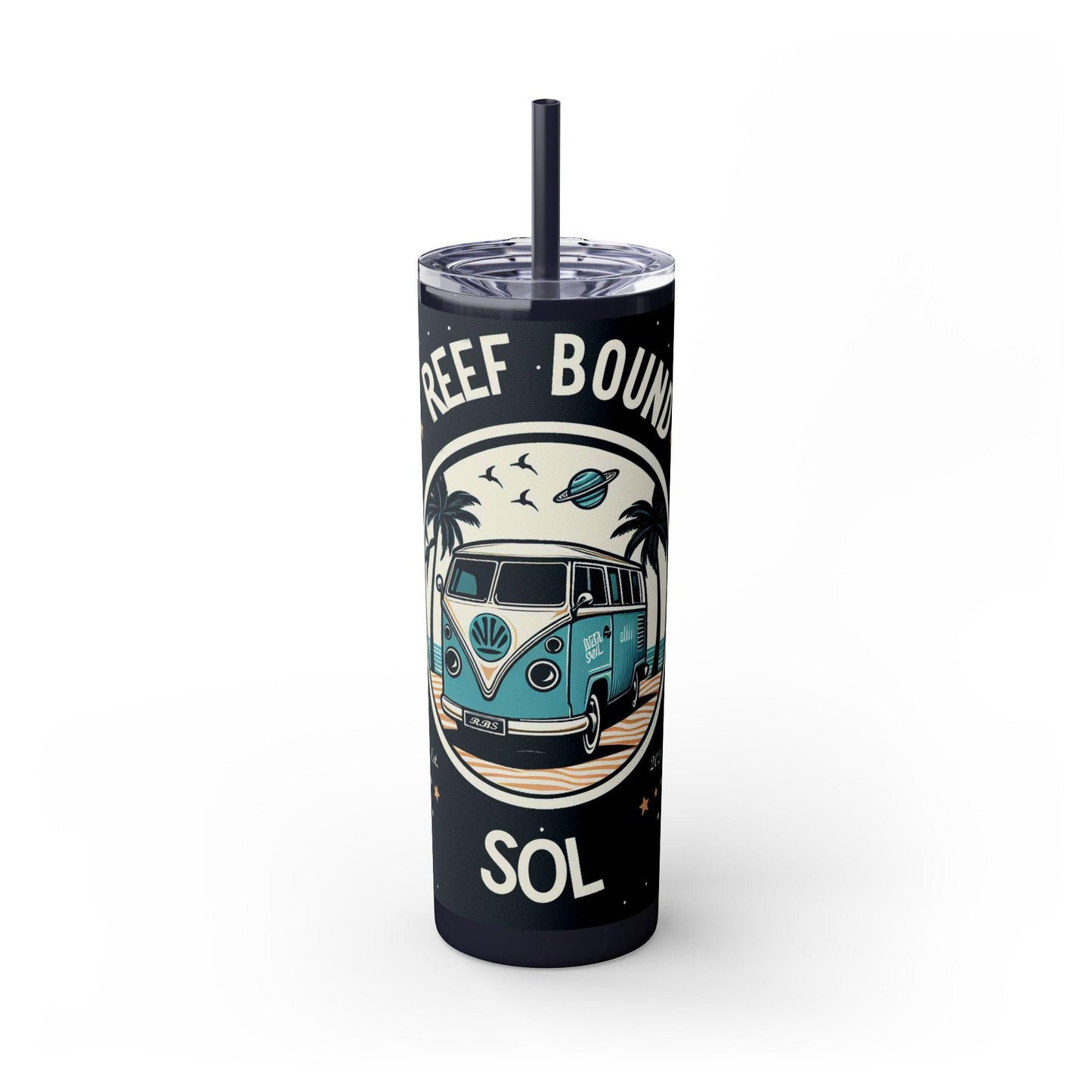 Reef Bound Sol (RBS) Out of this World Skinny Tumbler with Straw, 20oz