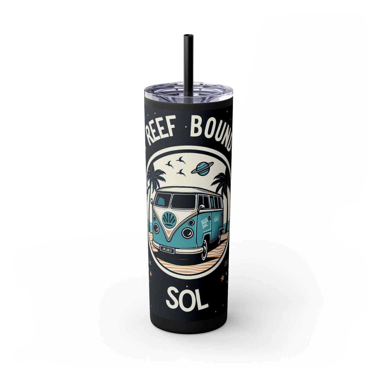 Reef Bound Sol (RBS) Out of this World Skinny Tumbler with Straw, 20oz