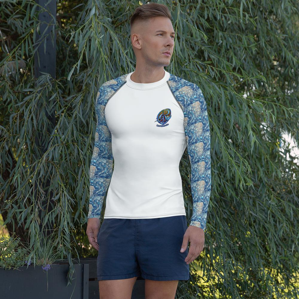 Reef Bound Sol (RBS) Men's Ocean / Beach Rash Guard - Blue Paisley