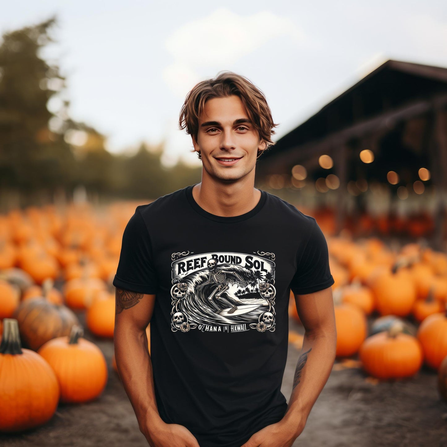 Reef Bound Sol (RBS) La Heleui Halloween Surfer Tri-blend T-Shirt