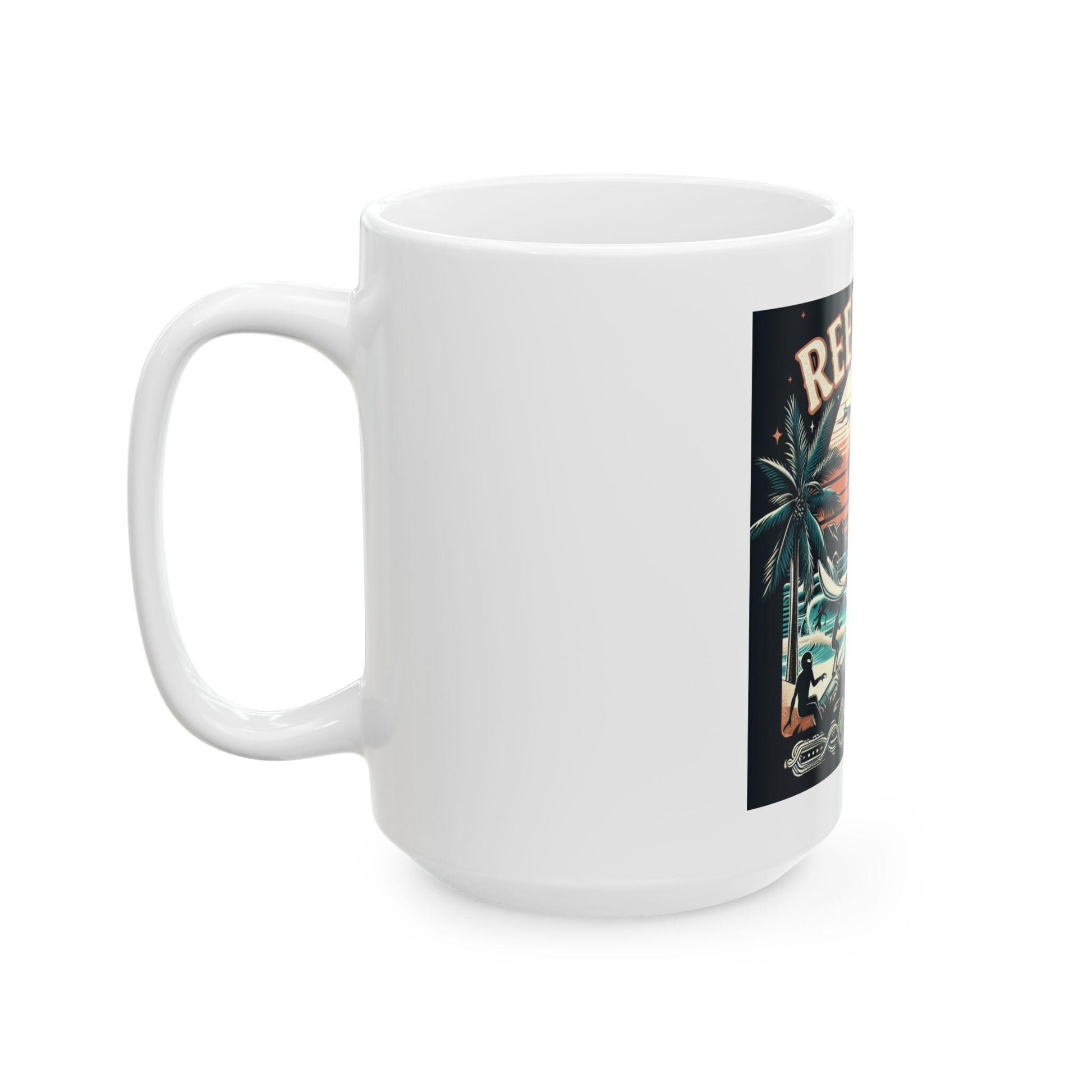 Reef Bound Sol (RBS) VW Alien Surfer Ceramic Mug, (11oz, 15oz)