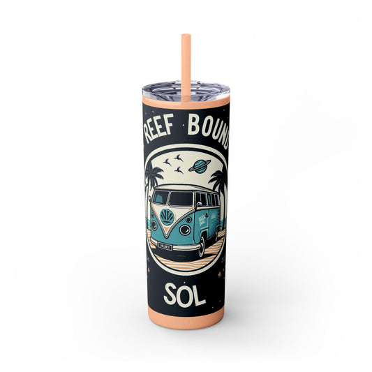 Reef Bound Sol (RBS) Out of this World Skinny Tumbler with Straw, 20oz