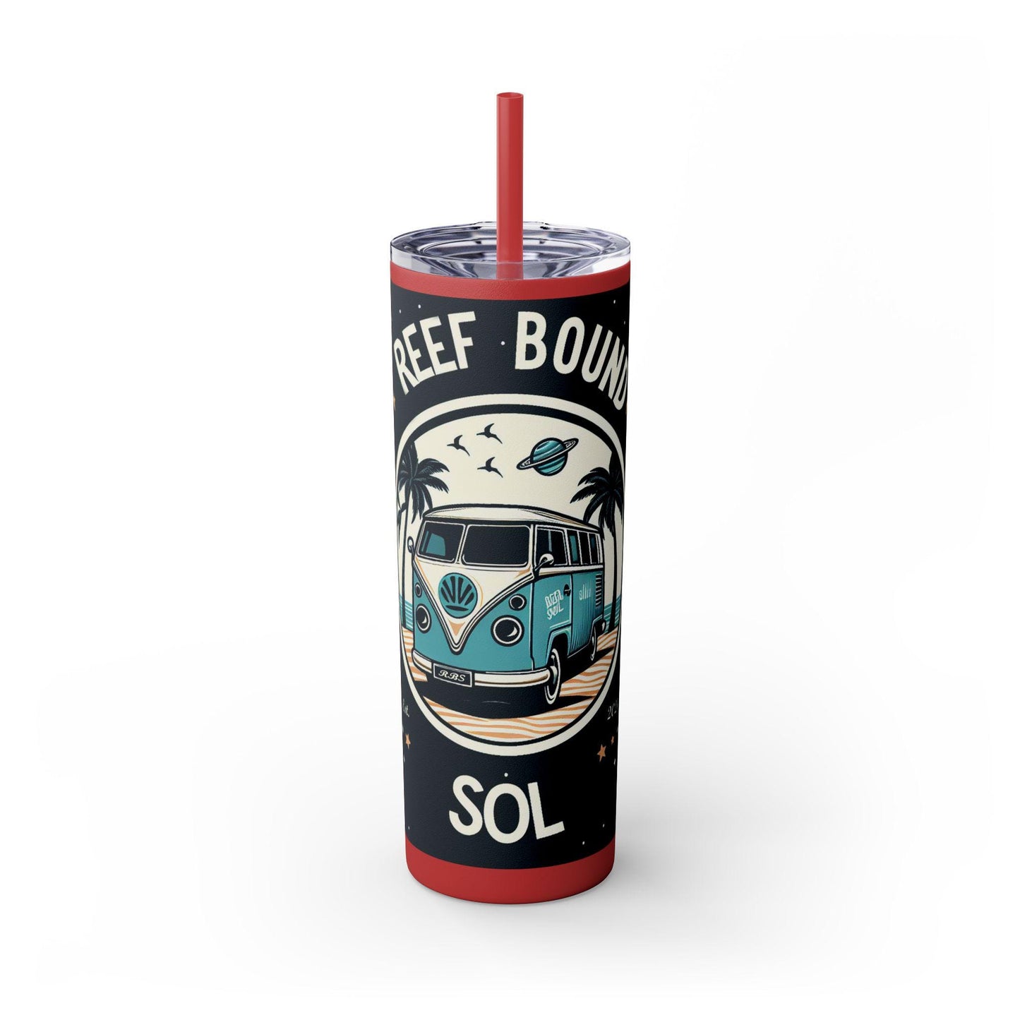 Reef Bound Sol (RBS) Out of this World Skinny Tumbler with Straw, 20oz