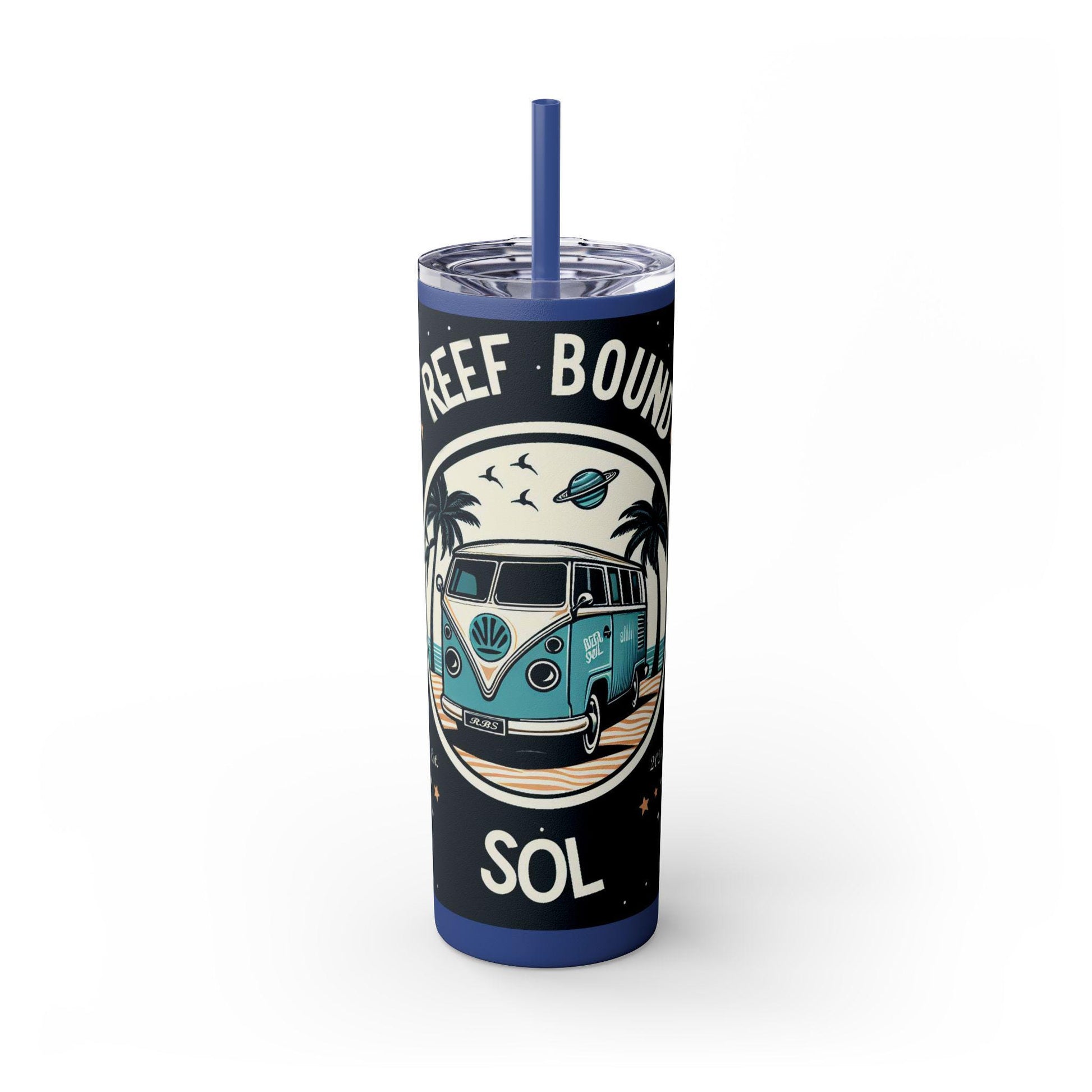 Reef Bound Sol (RBS) Out of this World Skinny Tumbler with Straw, 20oz