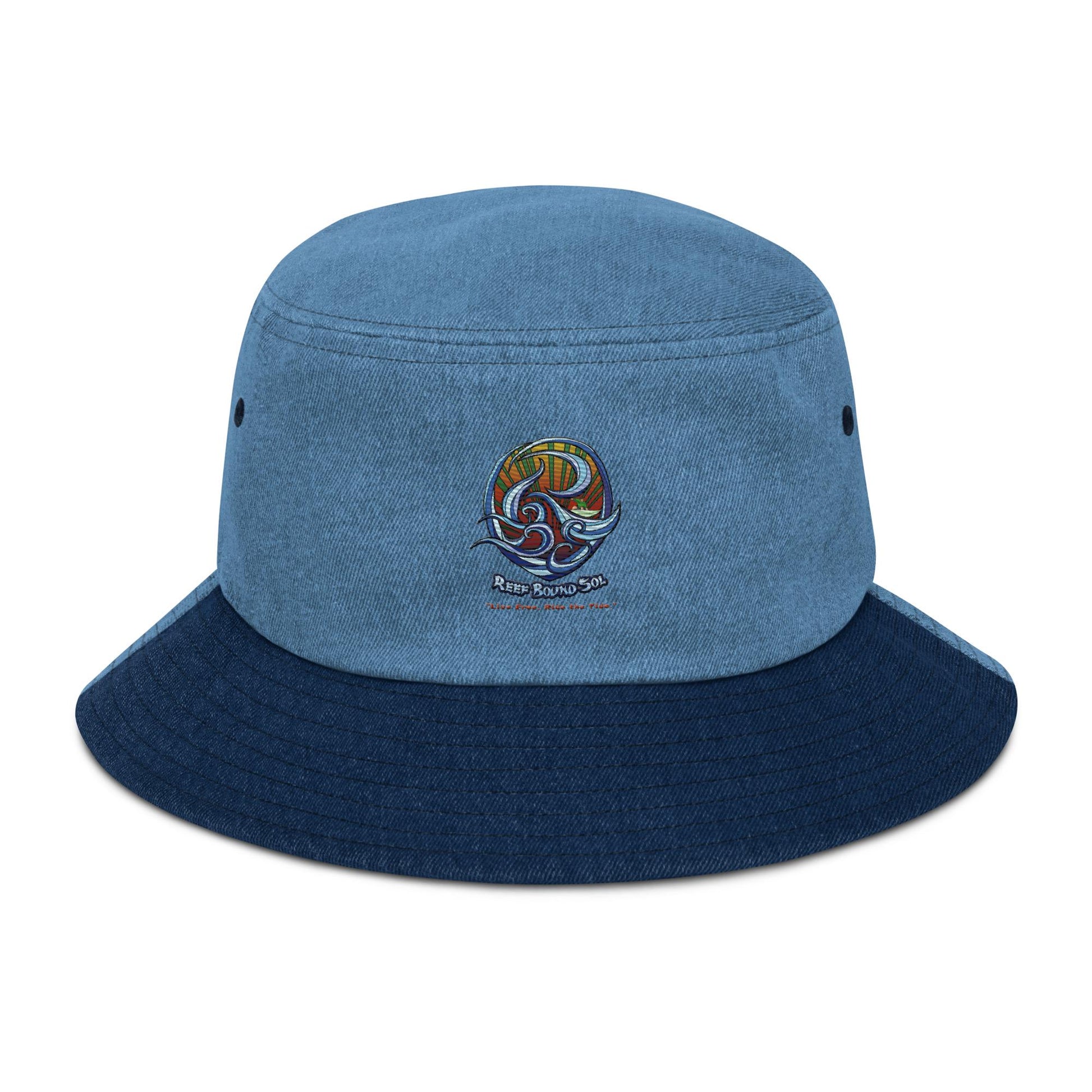 Reef Bound Sol (RBS) Logo Denim Bucket Hat