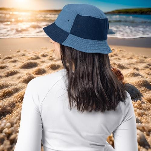 Reef Bound Sol (RBS) Logo Denim Bucket Hat