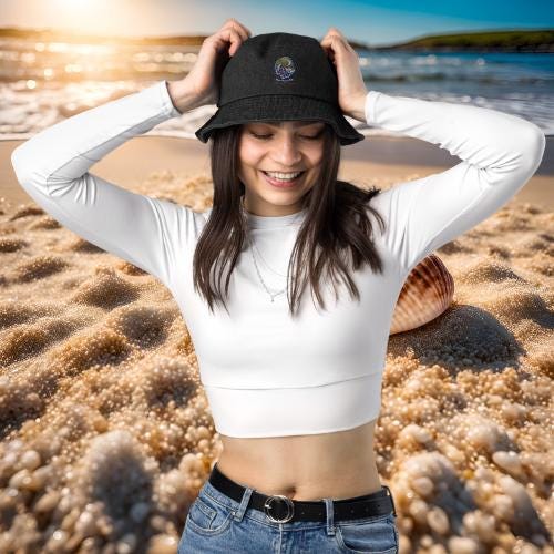 Reef Bound Sol (RBS) Logo Denim Bucket Hat