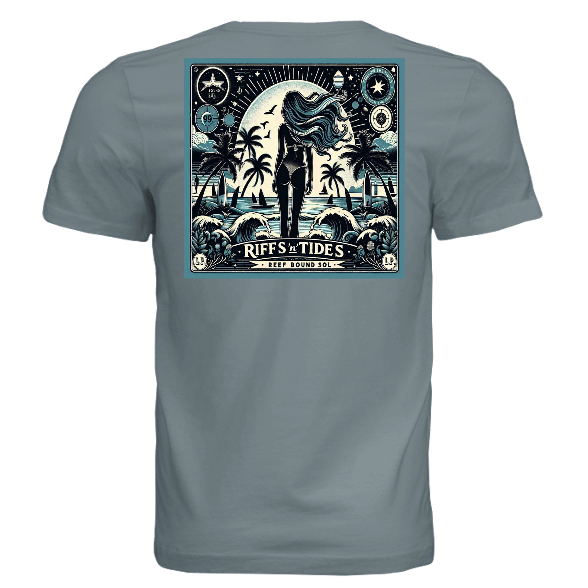 Blue Storm Triblend - 3413C - BACK
